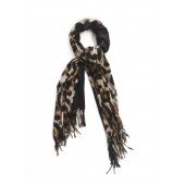 Titto - sabadelle - sjaal leopard met zwarte boord